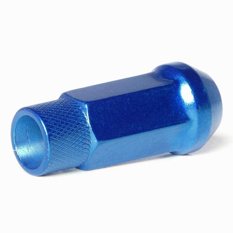 Circuit Performance Forged Steel Extended Open End Hex Lug Nut for Aftermarket Wheels: 12x1.5 Blue - 20 Piece Set + Tool - Image 3